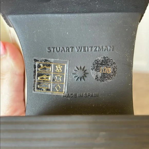 EUC! Stuart Weitzman Beige Leather Chunky Loafers, Size 10 - Worn Once! - Picture 6 of 7